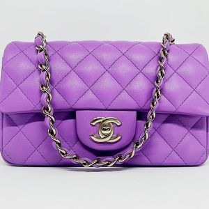 💜 SOLD 💜 22S Violet CHANEL Mini Flap Bag